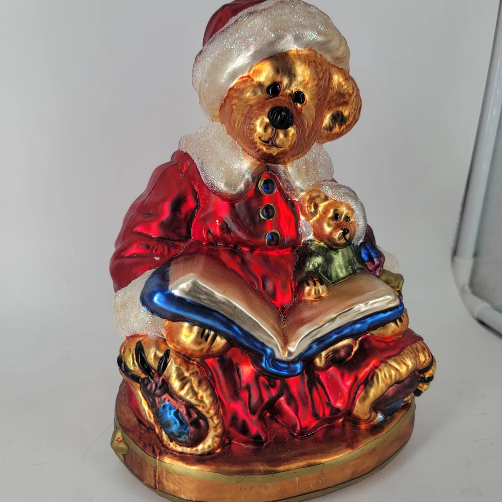 Boyds Bears‎ Festive Red and Gold Teddy Ornament